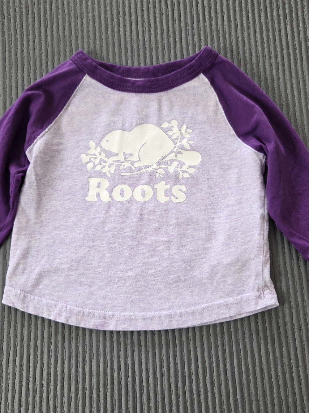 Roots Baby Purple Raglan Long-Sleeve Top 6/12 Months
